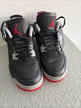 Nike Jordan Black and Red Retro Basketball Sneakers